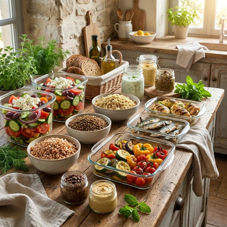 Batch Cooking Crétois menu sain et rapide pour la semaine