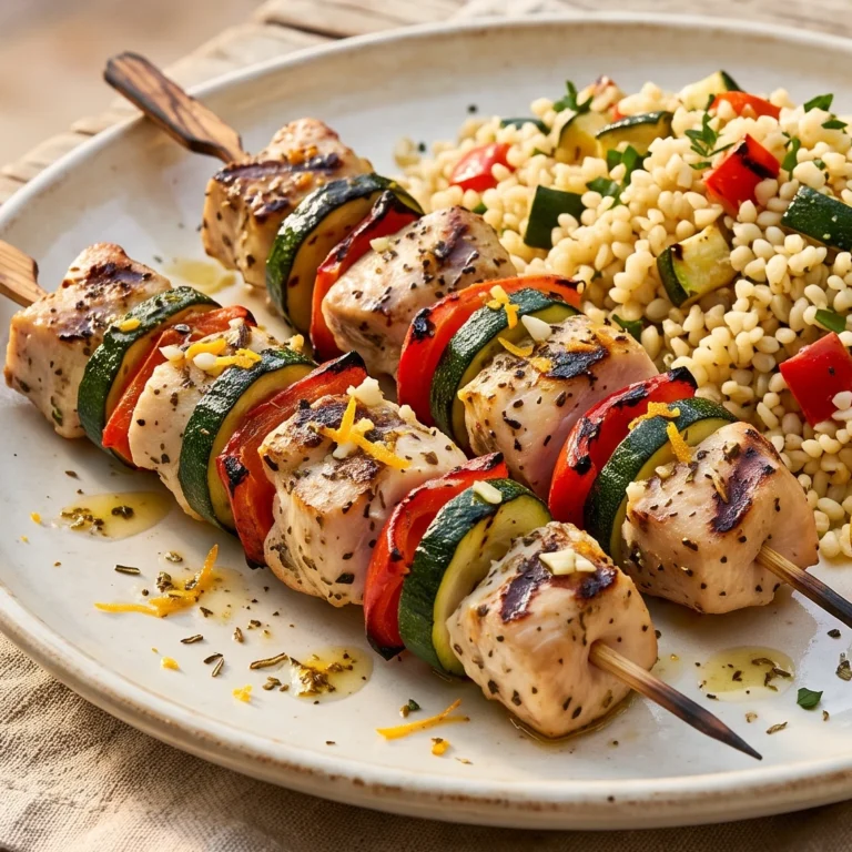 Brochettes de poulet aux agrumes et herbes de Provence