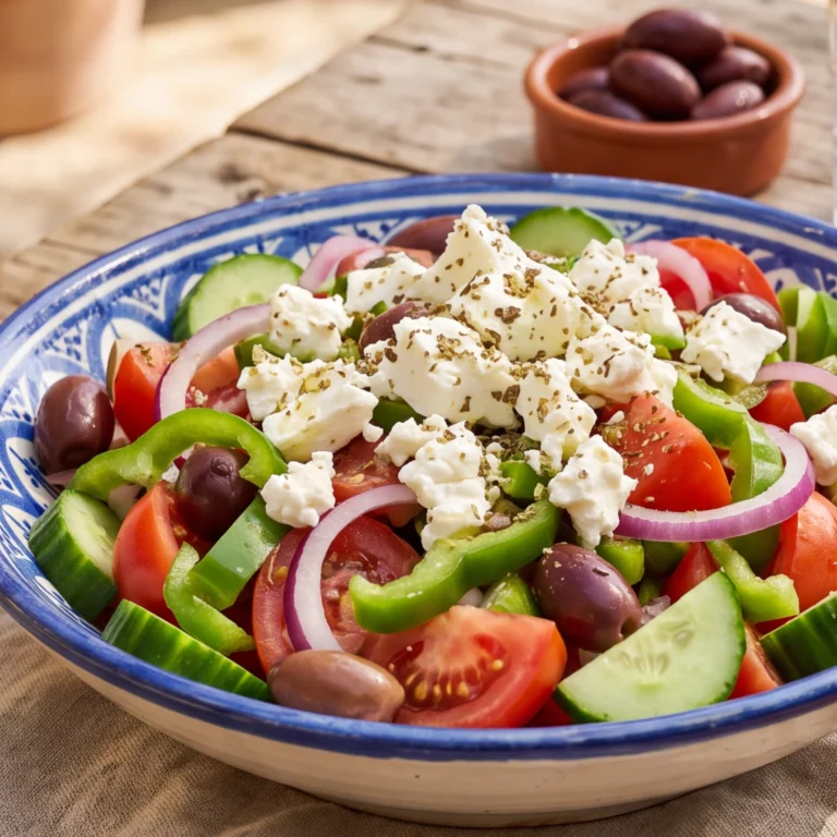 Salade grecque traditionnelle Horiatiki 