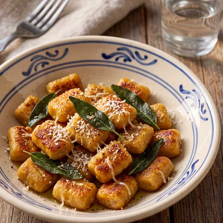 Recette de gnocchis de butternut à la sauge et huile d’olive